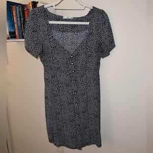 Mango Navy and White Floral Sundress